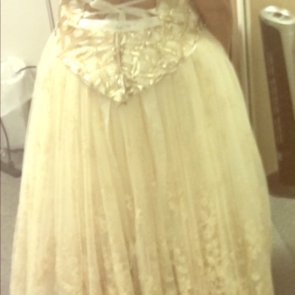 Bridal gold 3piece Gown.